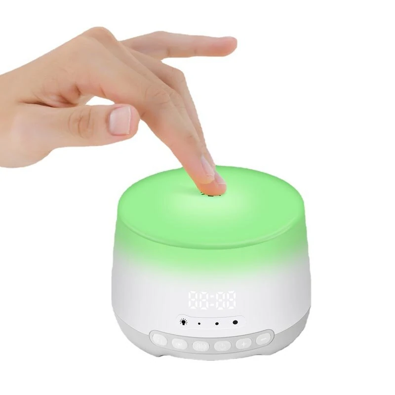 (image for) White Noise Sleep Aid Machine with Bluetooth Speaker App Mobile Phone Control Time,Display Timer,Off Alarm Clock Wake-Up